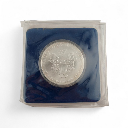 2000 Colorized Silver Eagle Dollar Bush Presidential Collection .999 pure silver