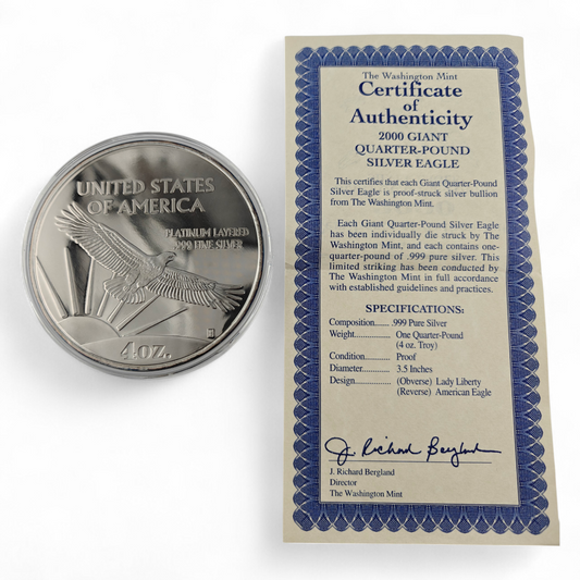 2000 Giant Quarter-Pound Silver Eagle