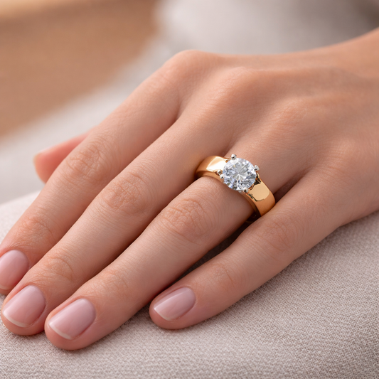 Timeless 14k Gold Diamond Solitaire Ring