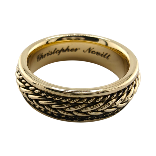 Men's 14k Yellow Gold Braided Band Ring