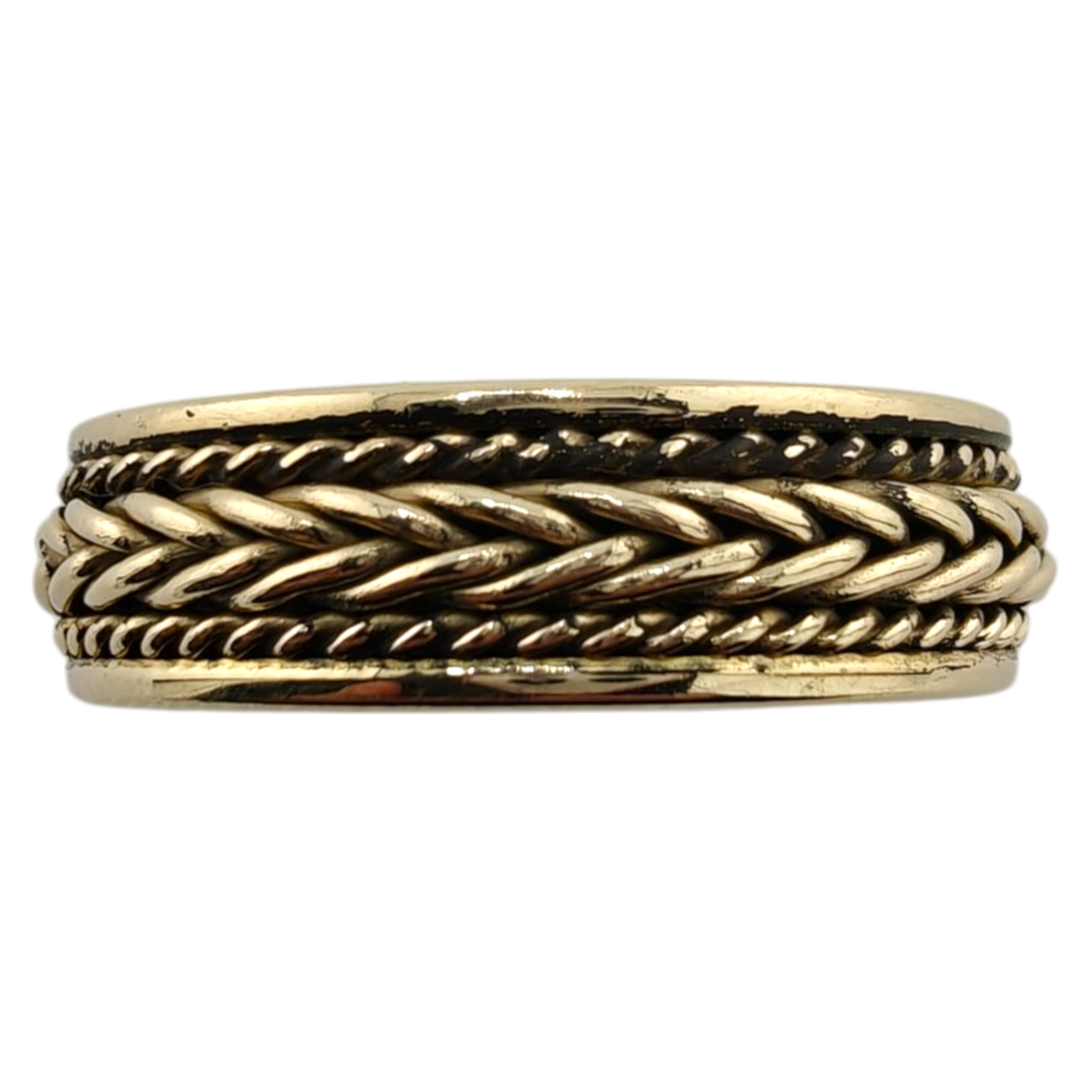Men's 14k Yellow Gold Braided Band Ring