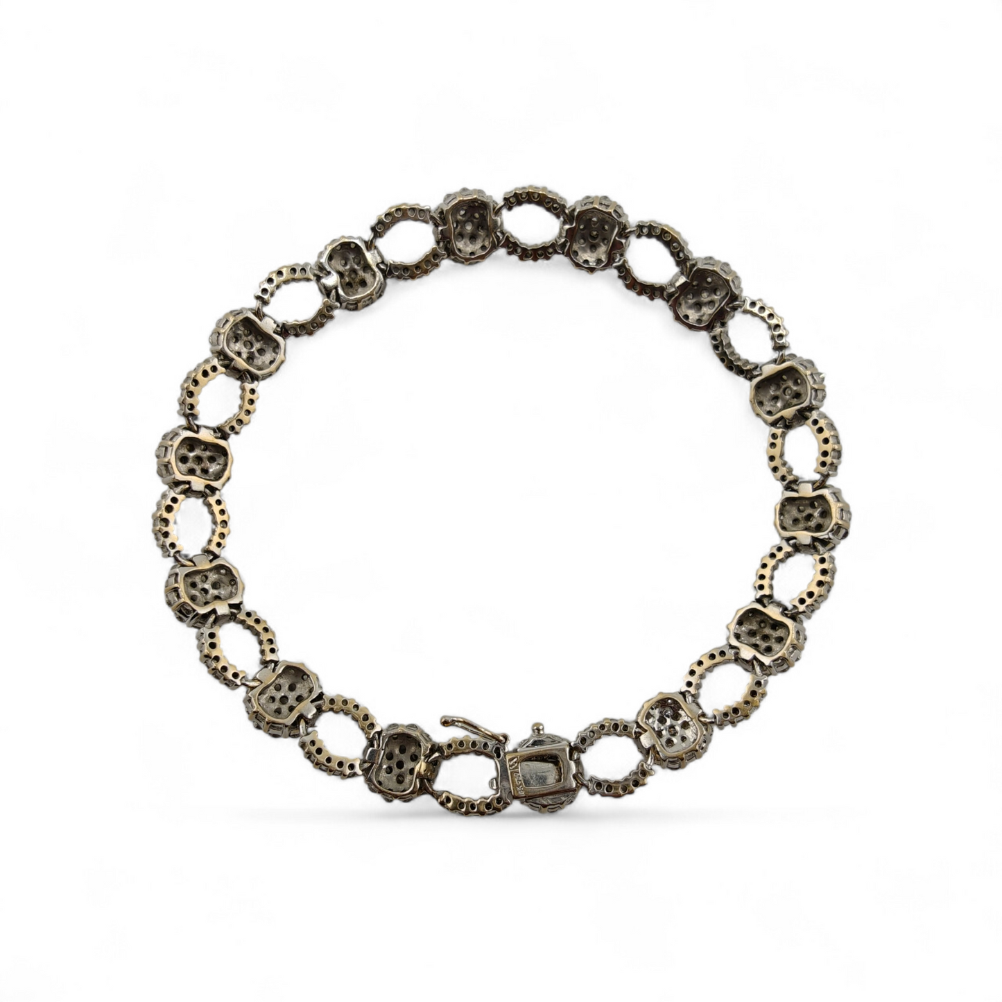 18k White Gold Diamond Link Bracelet