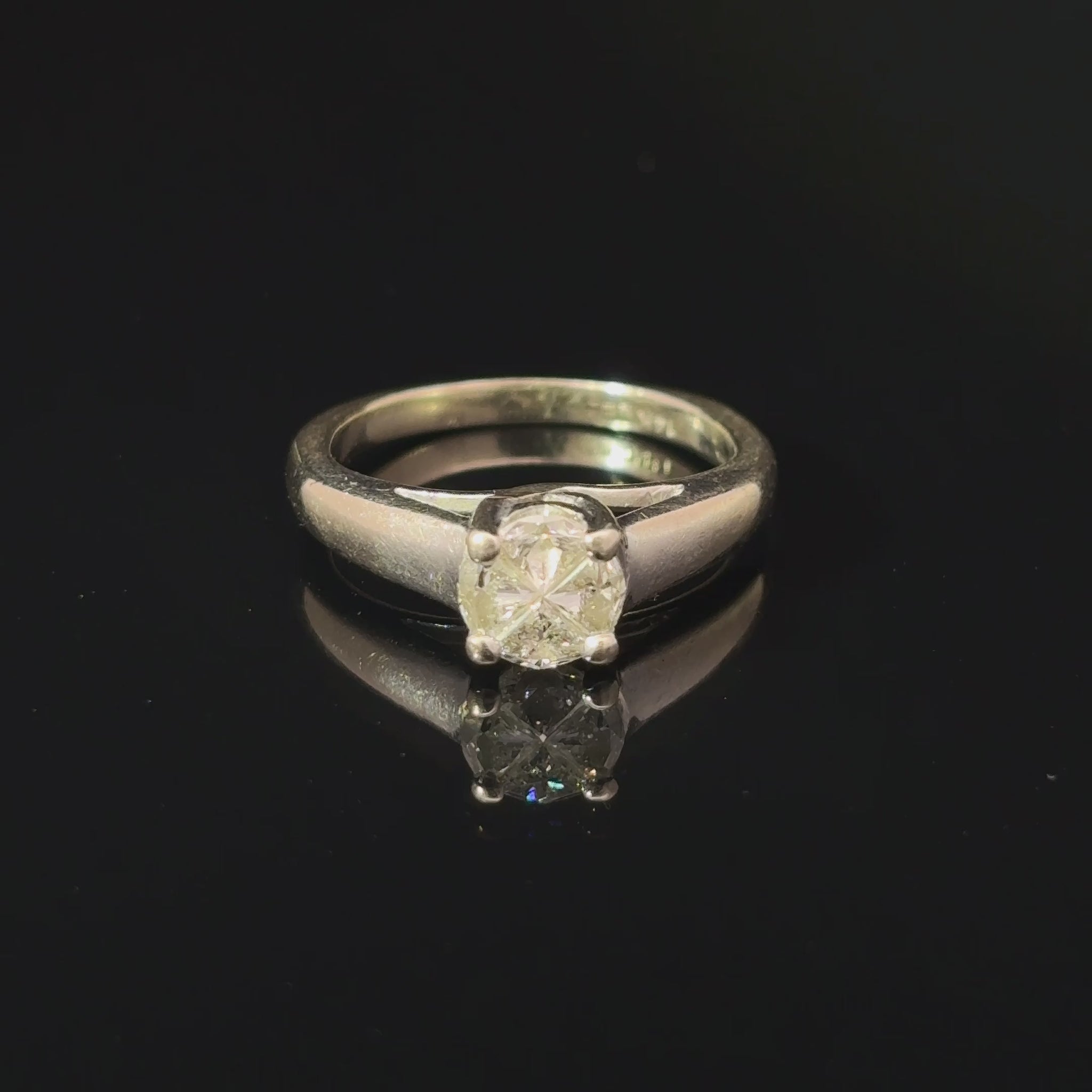 14K White Gold Composite Diamond Ring, 0.50 CTW, Size 4.5 — video 1 of 1