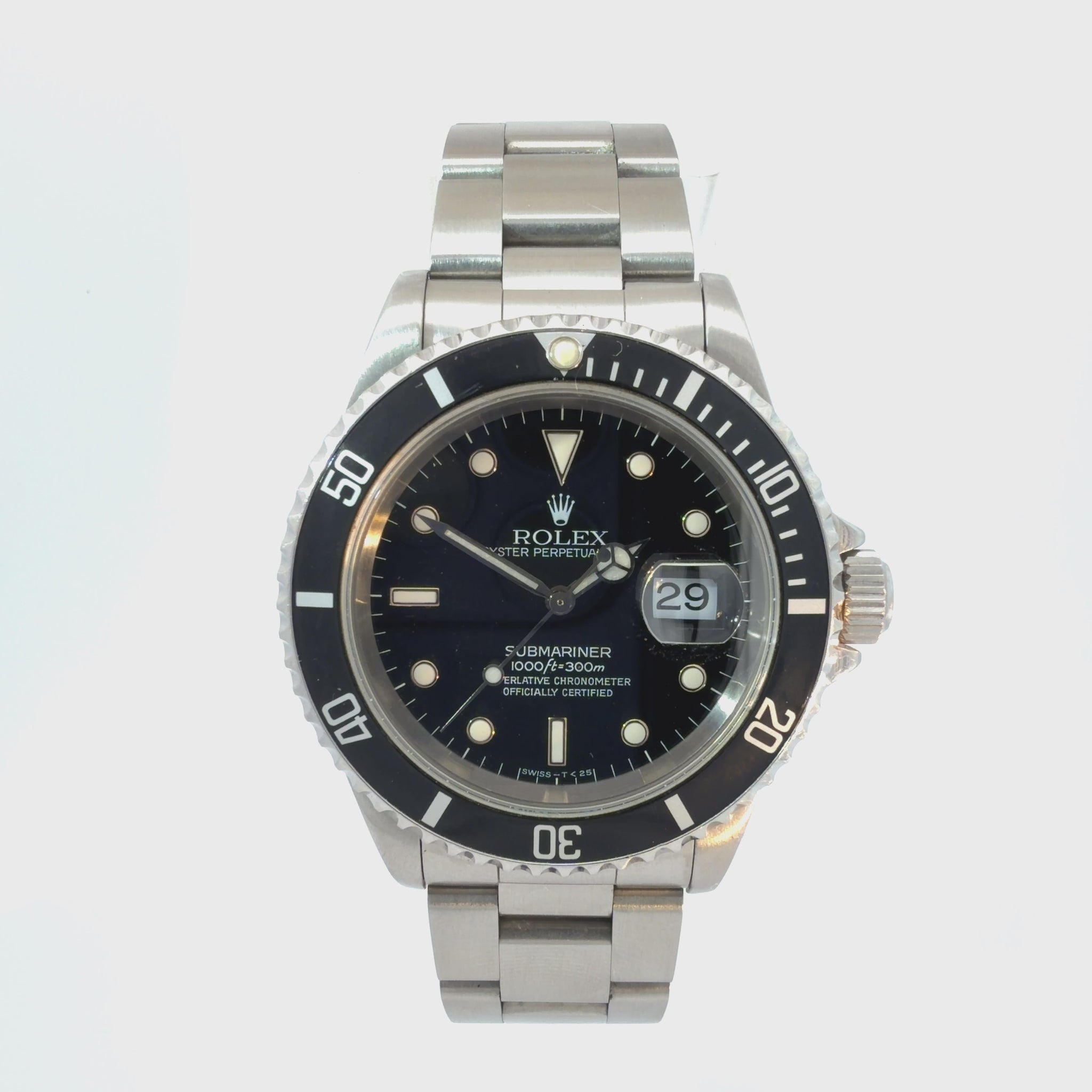Rolex Oyster Perpetual Submariner Date Stainless Steel Wristwatch — video 1 of 1