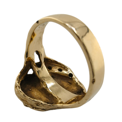 Unique 14k Gold Ring with Diamonds