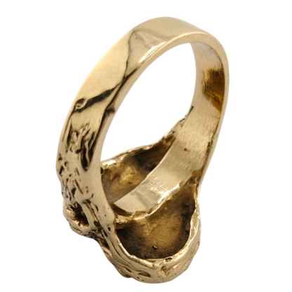 Unique 14k Gold Ring with Diamonds