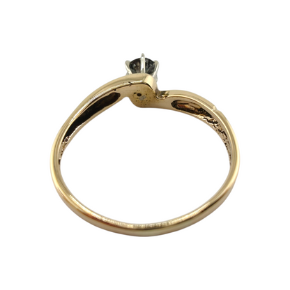 10k Yellow Gold Solitaire Diamond Ring