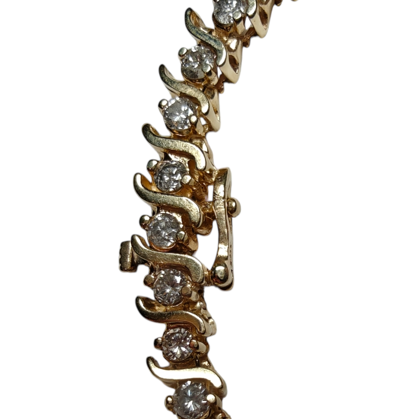 Exquisite 14k Gold Diamond Tennis Bracelet