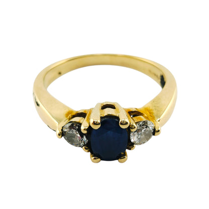 Timeless 14k Gold Sapphire & Diamond Ring