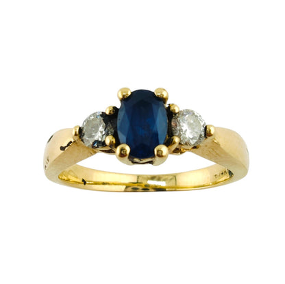Timeless 14k Gold Sapphire & Diamond Ring