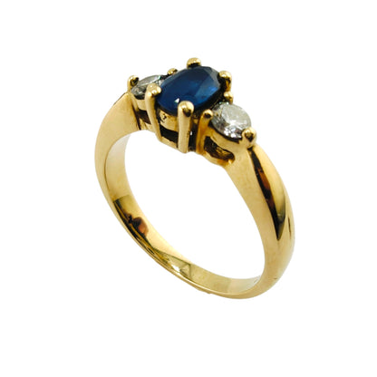 Timeless 14k Gold Sapphire & Diamond Ring