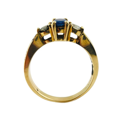 Timeless 14k Gold Sapphire & Diamond Ring