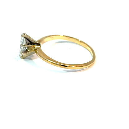 14k Yellow Gold Marquise-Cut Natural Diamond Solitaire Ring, Approx. 0.50 ct, Size 5.75 — image 2 of 4