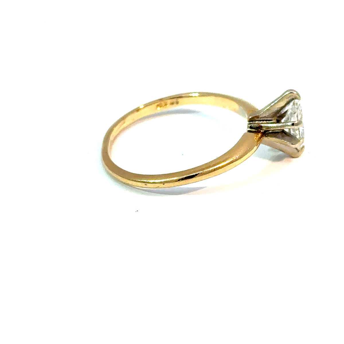 14k Yellow Gold Marquise-Cut Natural Diamond Solitaire Ring, Approx. 0.50 ct, Size 5.75 — image 4 of 4