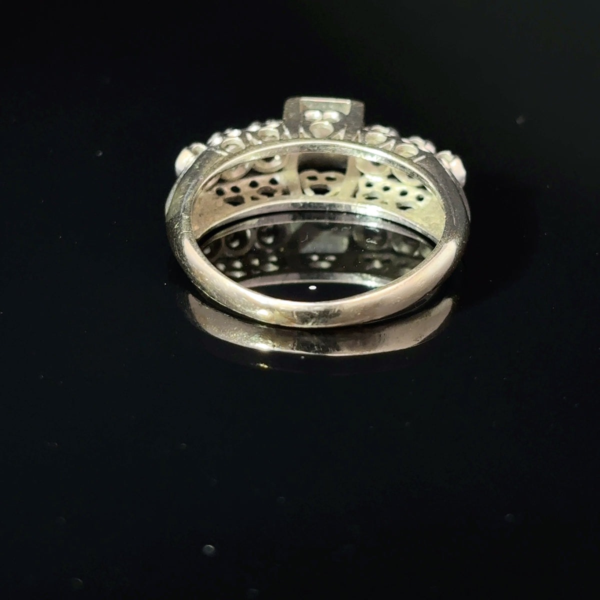 18K White Gold Diamond Cluster Ring, Size 8, Approx. 0.25 CTW — image 3 of 4