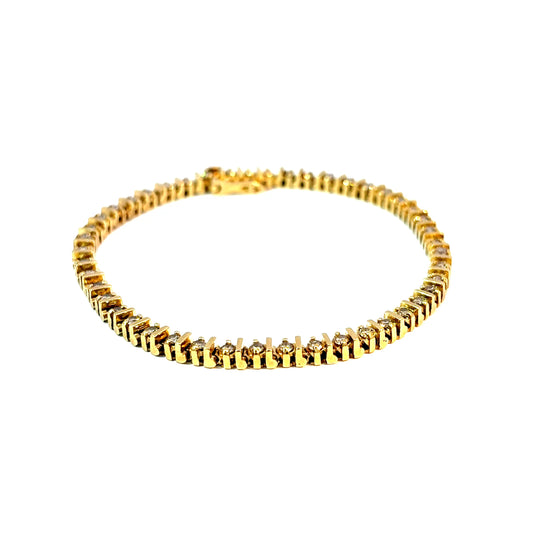 14K Yellow Gold Diamond Tennis Bracelet, 2.50 Carats — image 1 of 5