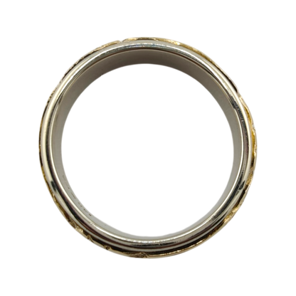 Men's 14k Two-Tone Floral Pattern Ring