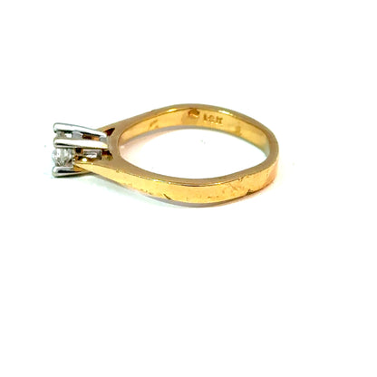 14K Yellow Gold Princess-Cut Diamond Solitaire Ring, Size 4 — image 2 of 4