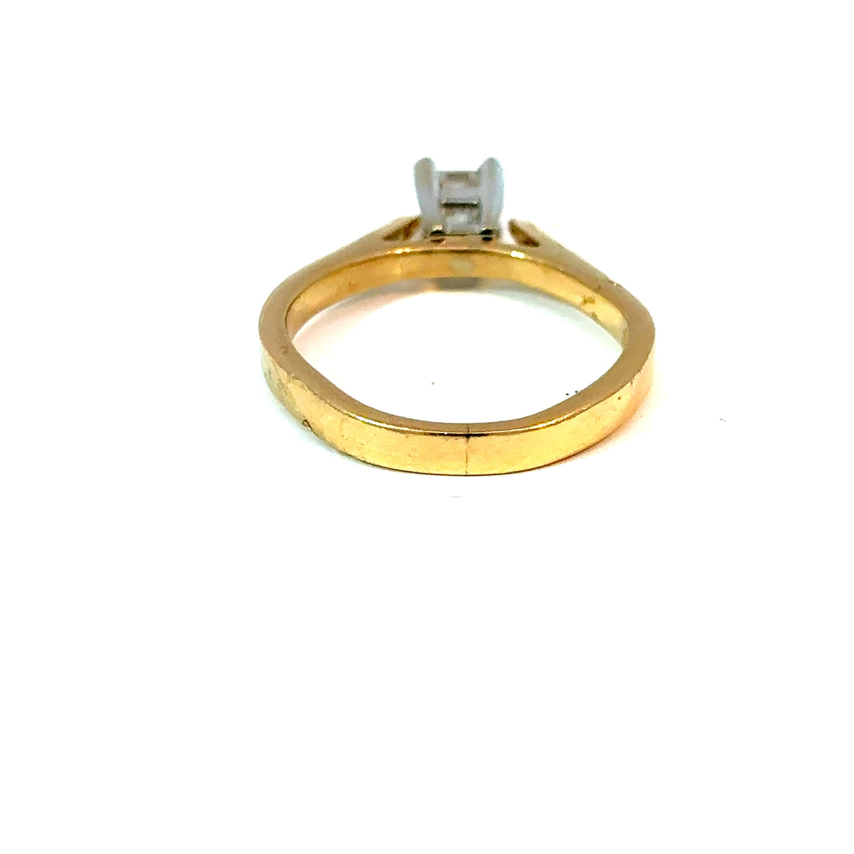 14K Yellow Gold Princess-Cut Diamond Solitaire Ring, Size 4 — image 3 of 4