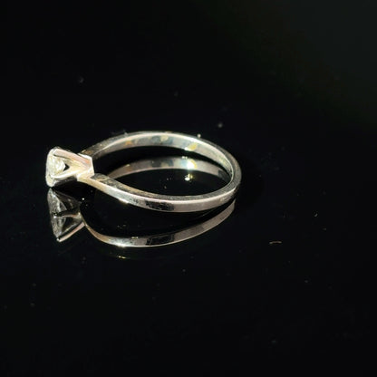 18k White Gold Marquise Diamond Solitaire Ring, Size 5 — image 2 of 4