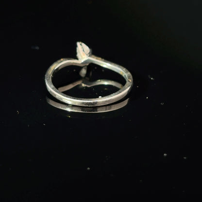 18k White Gold Marquise Diamond Solitaire Ring, Size 5 — image 3 of 4