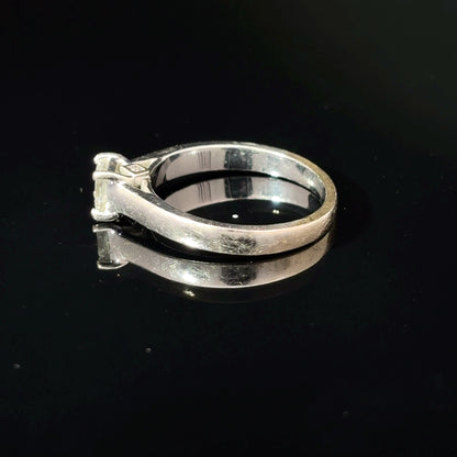 14k White Gold 0.40 Carat Princess-Cut Diamond Solitaire Ring Size 6 — image 2 of 4
