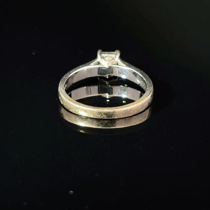 14k White Gold 0.40 Carat Princess-Cut Diamond Solitaire Ring Size 6 — image 3 of 4
