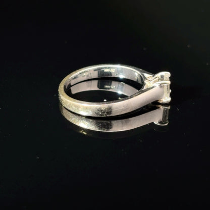 14k White Gold 0.40 Carat Princess-Cut Diamond Solitaire Ring Size 6 — image 4 of 4