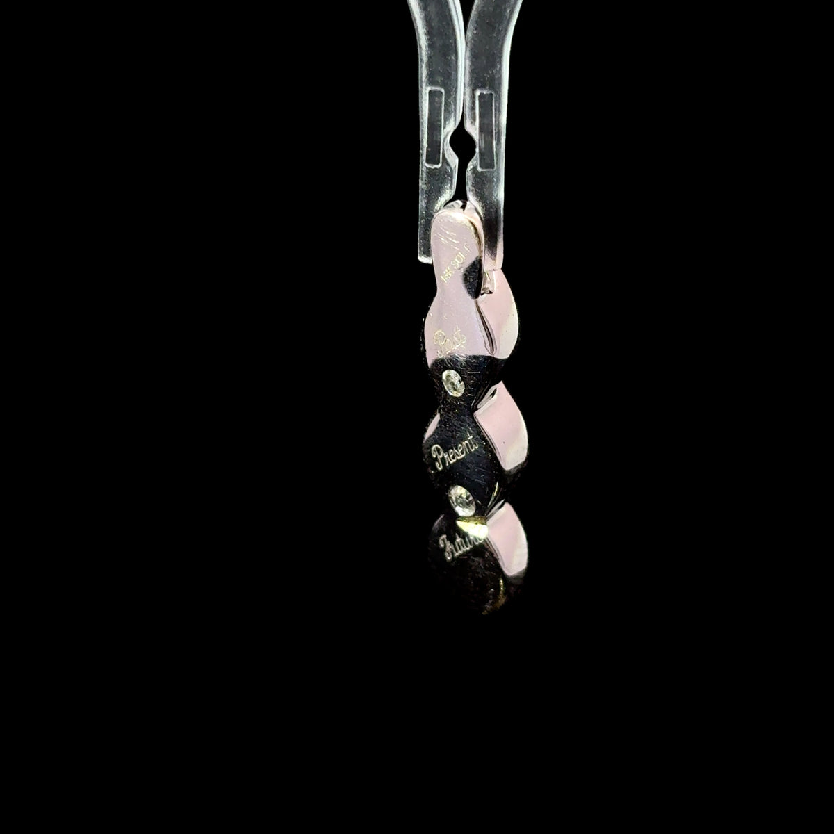14K White Gold Three-Stone Diamond Past Present Future Pendant, 0.25 CTW — image 3 of 4