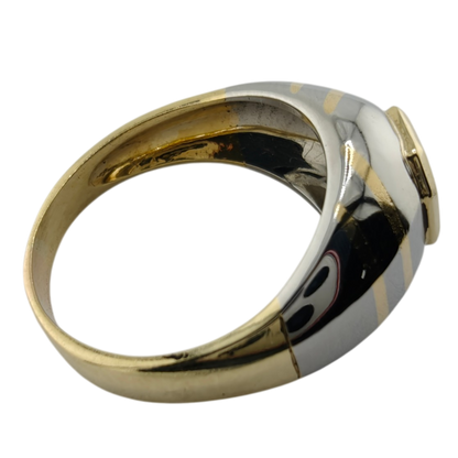18k Two-Tone Men's Diamond Ring