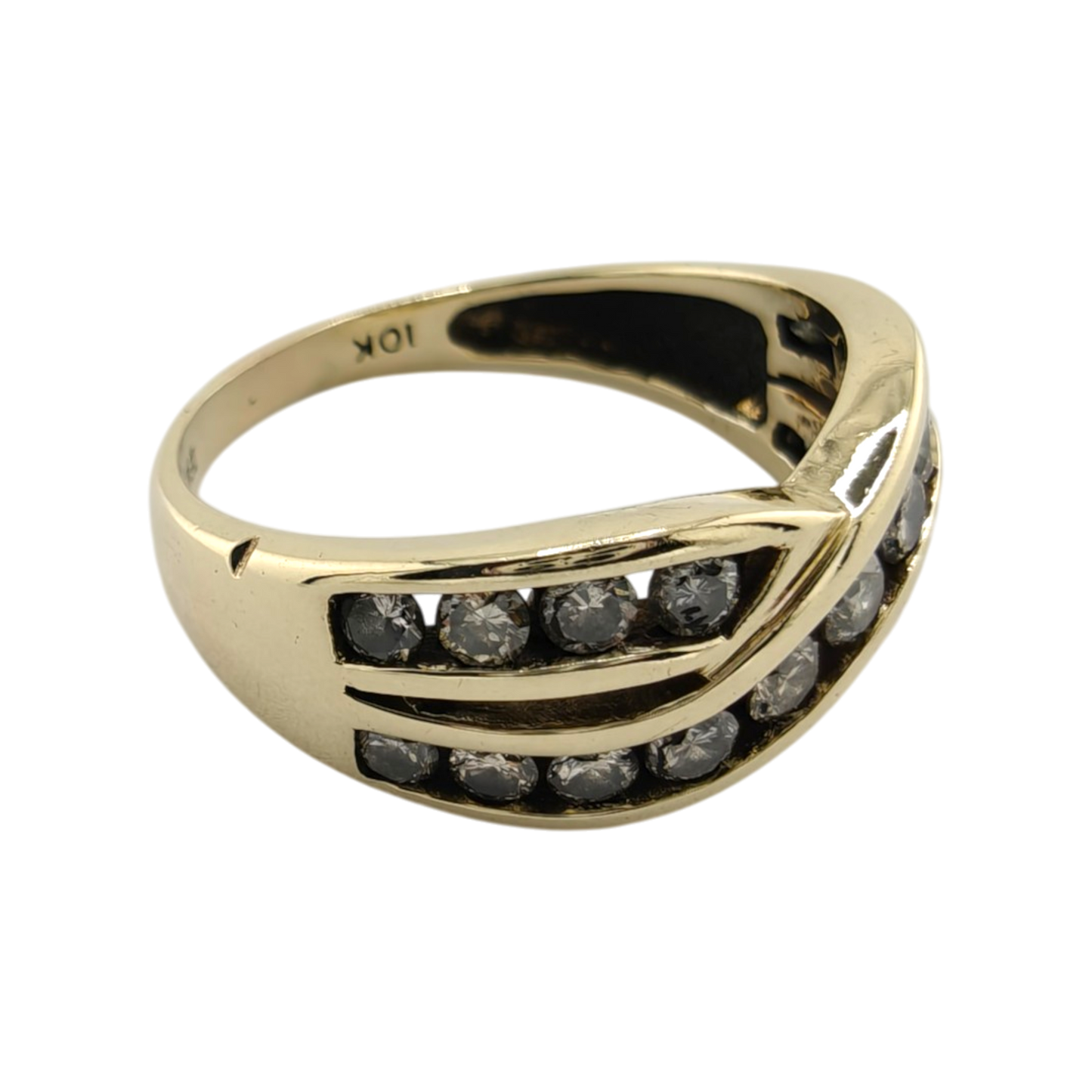 Exquisite 10k Gold Diamond Ring