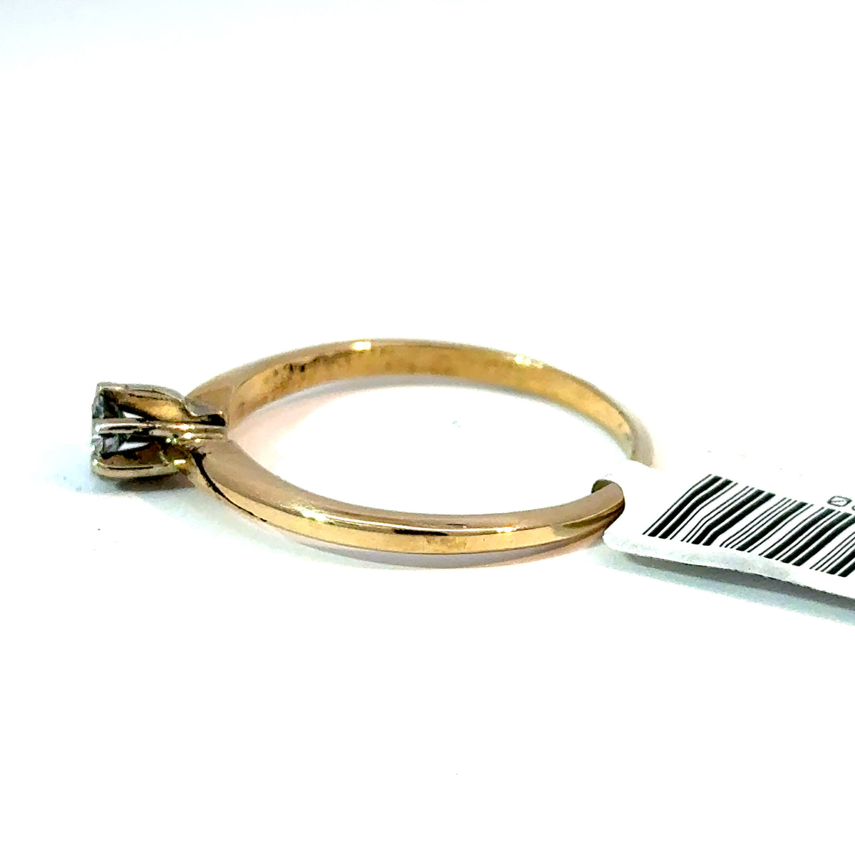 14k Yellow Gold Round Diamond Solitaire Engagement Ring, Approx. 0.20 ct, Size 7 1/4 — image 2 of 4