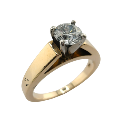 Timeless 14k Gold Diamond Solitaire Ring