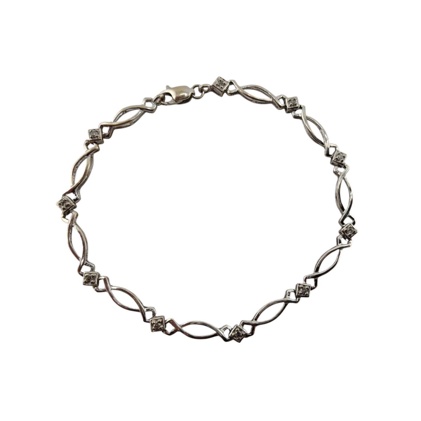 Exquisite Diamond White Gold Bracelet