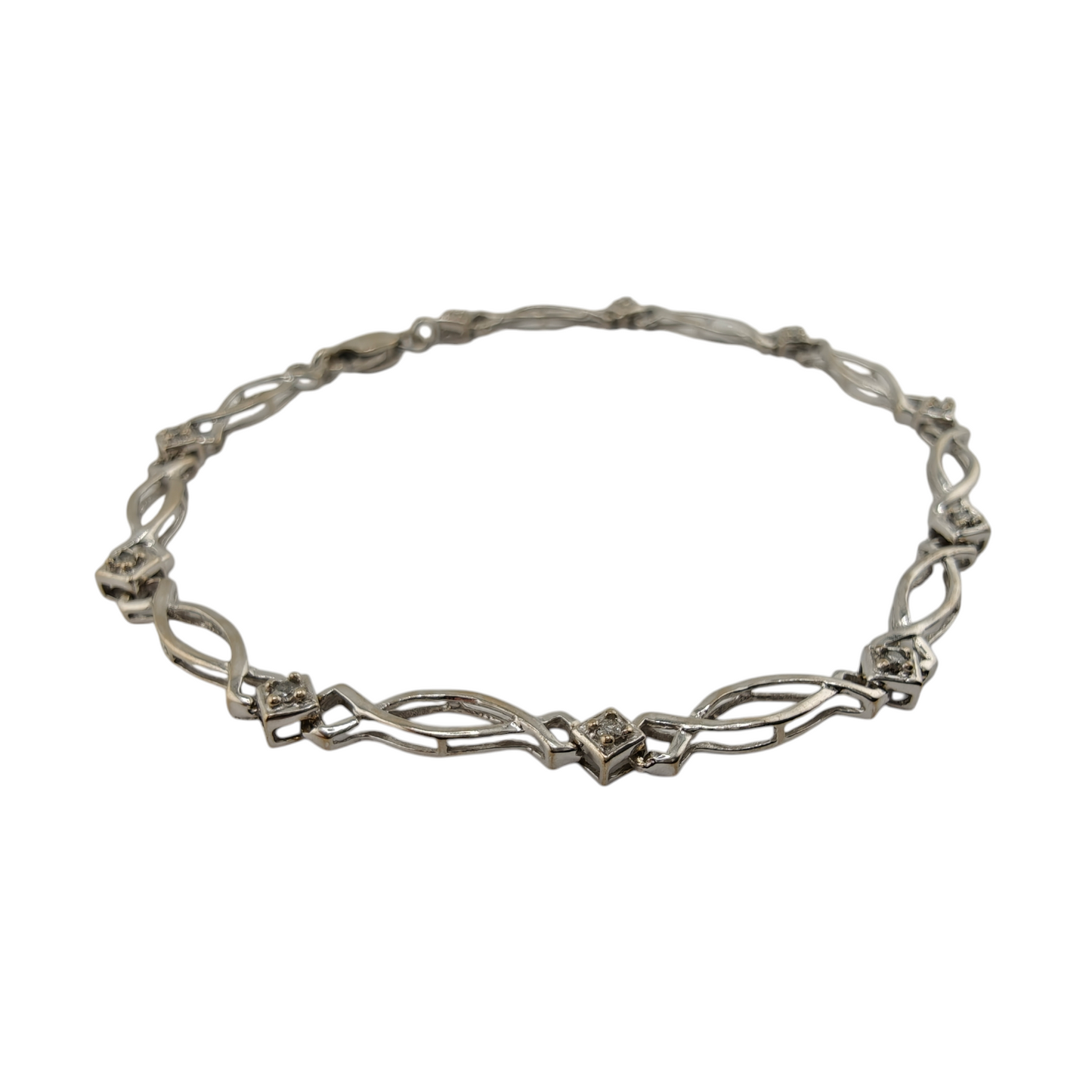 Exquisite Diamond White Gold Bracelet