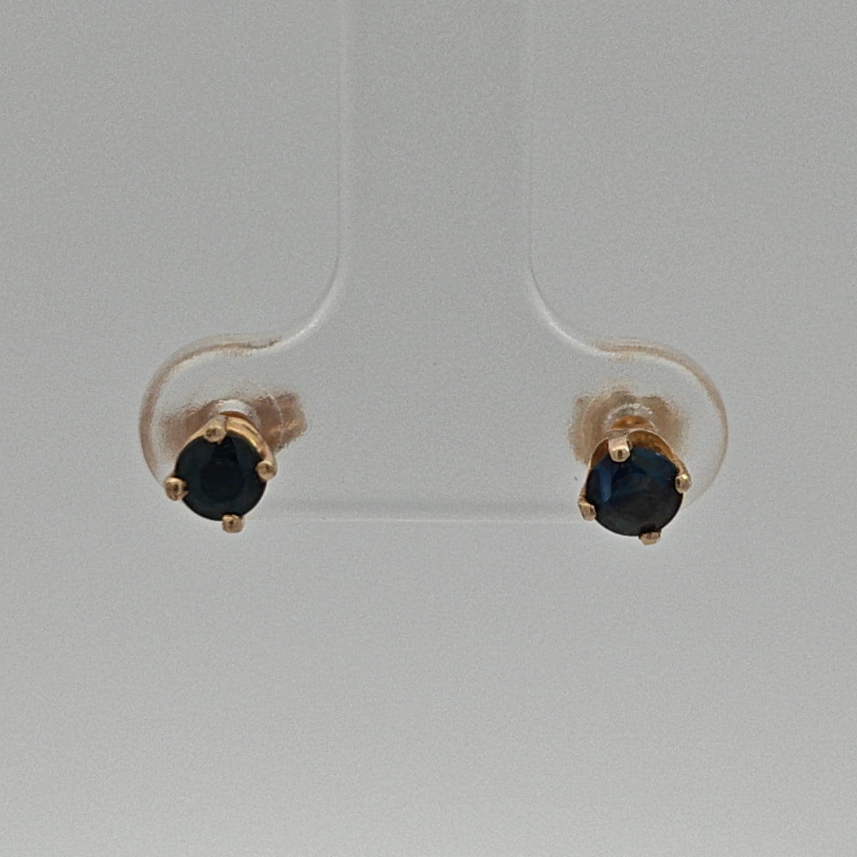 14K Yellow Gold Blue Diamond Stud Earrings, 0.50 Carat Total Weight — image 1 of 4
