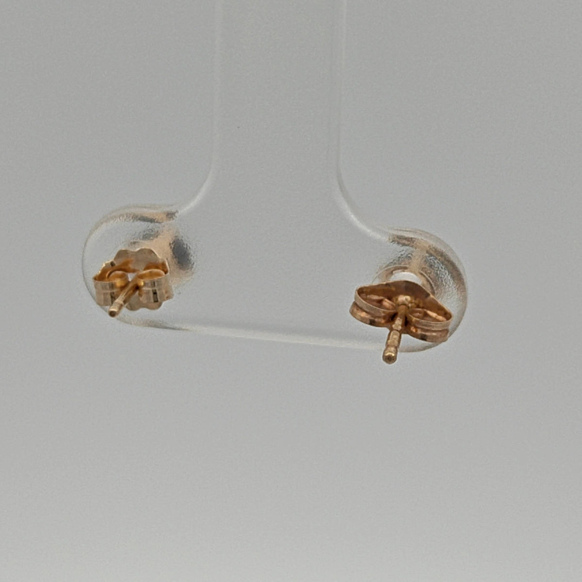 14K Yellow Gold Blue Diamond Stud Earrings, 0.50 Carat Total Weight — image 3 of 4