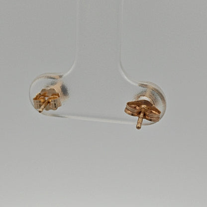 14K Yellow Gold Blue Diamond Stud Earrings, 0.50 Carat Total Weight — image 3 of 4