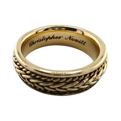Men's 14k Yellow Gold Braided Band Ring