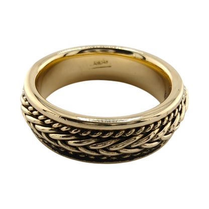 Men's 14k Yellow Gold Braided Band Ring