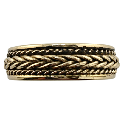 Men's 14k Yellow Gold Braided Band Ring