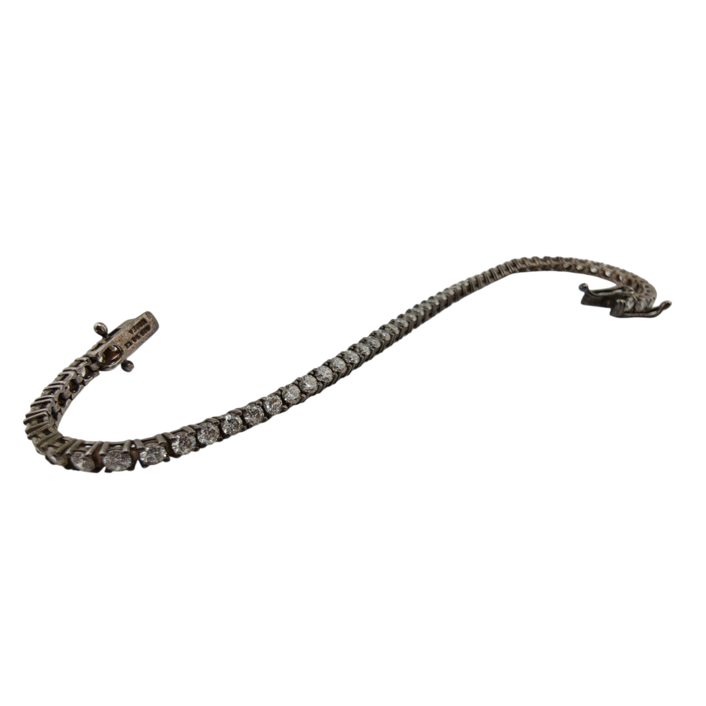 Stunning Silver CZ Tennis Bracelet 925