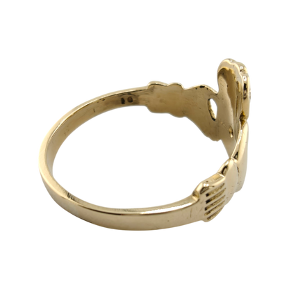 Vintage Claddagh 14k Gold Diamond Ring