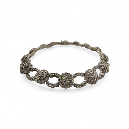 18k White Gold Diamond Link Bracelet