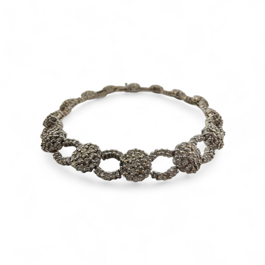 Exquisite 18K White Gold Diamond Bracelet