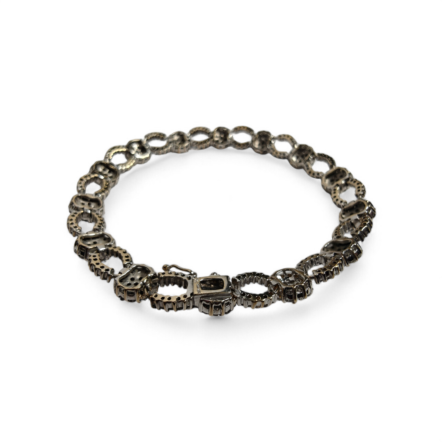 18k White Gold Diamond Link Bracelet