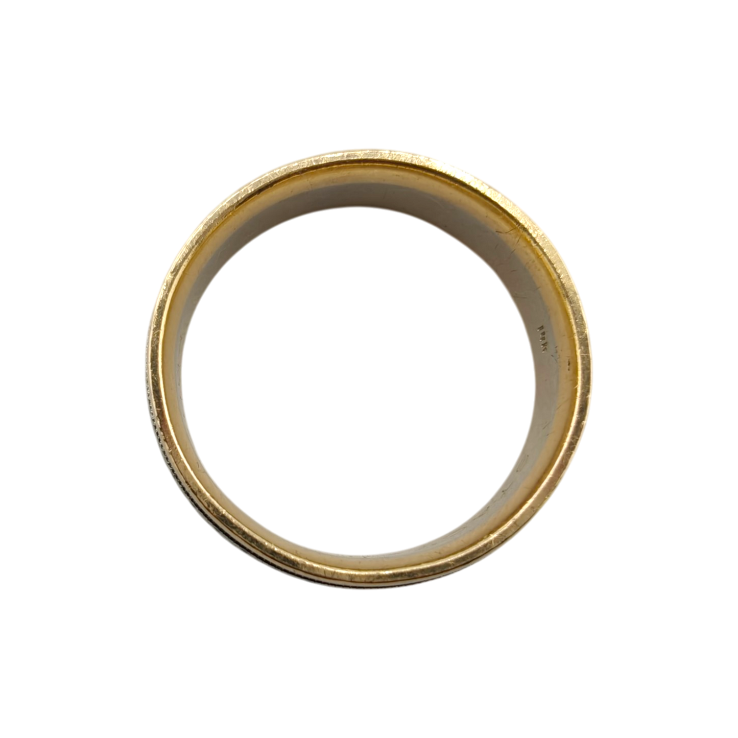 14k Two-Tone Gold Men's Band Ring