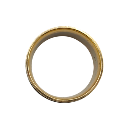 14k Two-Tone Gold Men's Band Ring