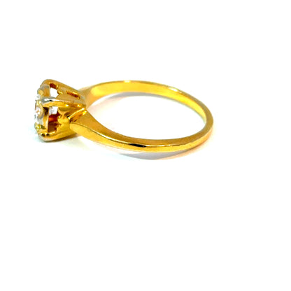 14K Yellow Gold Round Diamond Solitaire Ring, Approx. 0.40 Carat, Size 5 3/4 — image 2 of 4