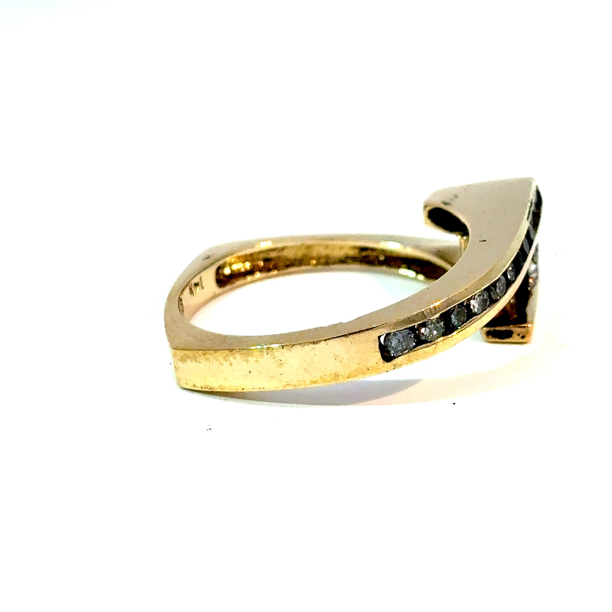 14K Yellow Gold Bypass Diamond Ring, Approx. 0.50 CTW — image 4 of 4